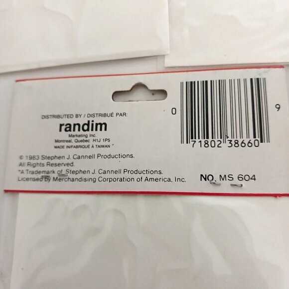 Vintage 1983's The A-Team Stephen J Cannell Action Mr T Puffy Stickers Lot Taiwa - Picture 7 of 9